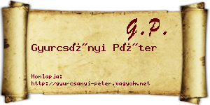 Gyurcsányi Péter névjegykártya