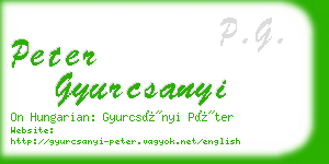 peter gyurcsanyi business card